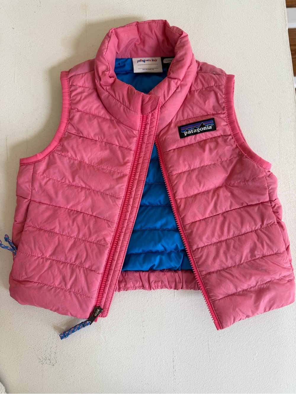 EUC Patagonia puffer vest pink - 6 - 12 months